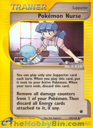 Pokemon Nurse #145/165 Uncommon - Expedition Pokemon card
