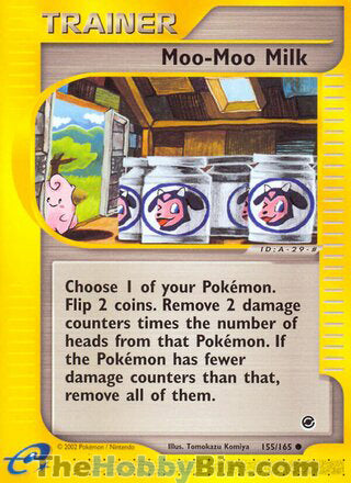 Moo-Moo Milk #155/165 Common - Expedition Pokemon card