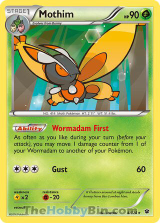 Mothim #4/124 Rare - Fates Collide Pokemon card
