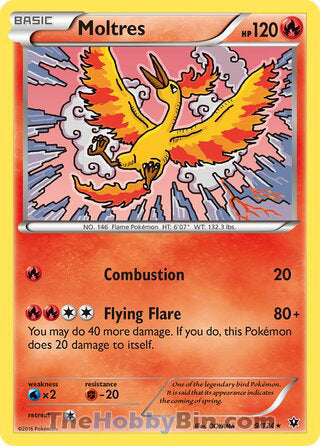 Moltres #9/124 Rare - Fates Collide Pokemon card