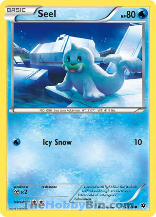 Seel #15/124 Common - Fates Collide Pokemon card