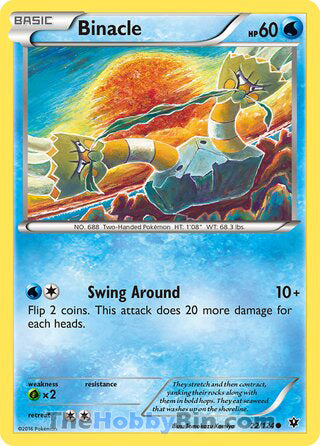 Binacle #22/124 Common - Fates Collide Pokemon card