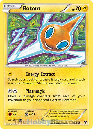 Rotom #24/124 Rare - Fates Collide Pokemon card