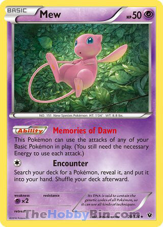 Mew #29/124 Holo Rare - Fates Collide Pokemon card