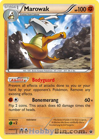 Marowak #37/124 Rare - Fates Collide Pokemon card