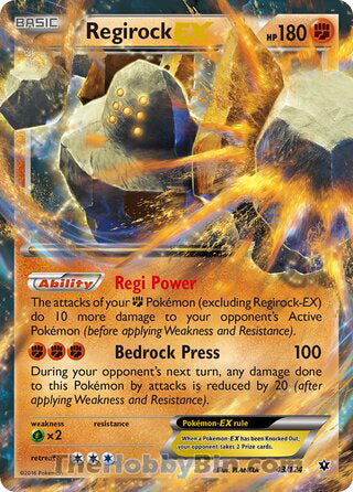 Regirock EX #43/124 Ultra Rare - Fates Collide Pokemon card