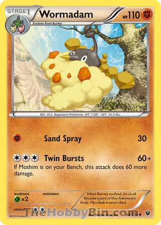 Wormadam #44/124 Uncommon - Fates Collide Pokemon card