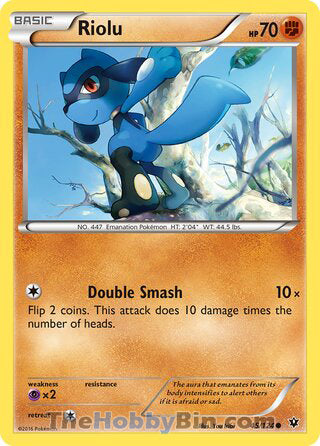 Riolu #45/124 Common - Fates Collide Pokemon card