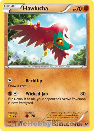 Hawlucha #48/124 Uncommon - Fates Collide Pokemon card