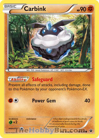 Carbink #50/124 Common - Fates Collide Pokemon card