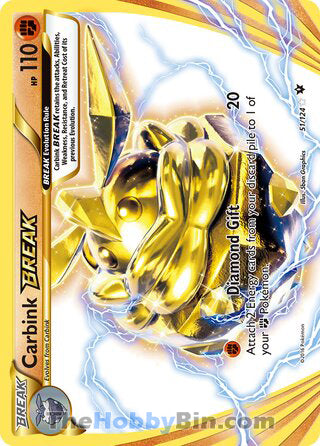 Carbink BREAK #51/124 Rare BREAK - Fates Collide Pokemon card