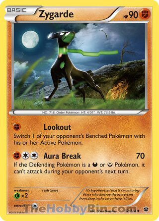 Zygarde #52/124 Uncommon - Fates Collide Pokemon card