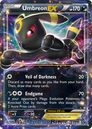 Umbreon EX #55/124 Ultra Rare - Fates Collide Pokemon card