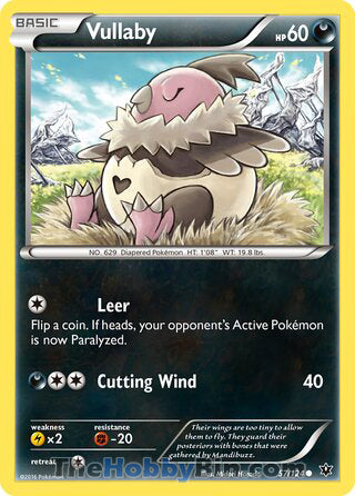 Vullaby #57/124 Common - Fates Collide Pokemon card