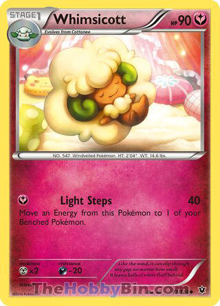 Whimsicott #71/124 Uncommon - Fates Collide Pokemon card