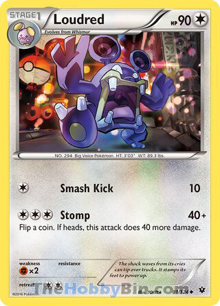 Loudred #81/124 Uncommon - Fates Collide Pokemon card