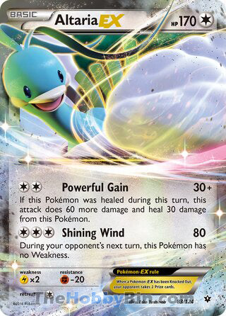 Altaria EX #83/124 Ultra Rare - Fates Collide Pokemon card