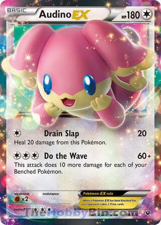 Audino EX #84/124 Ultra Rare - Fates Collide Pokemon card
