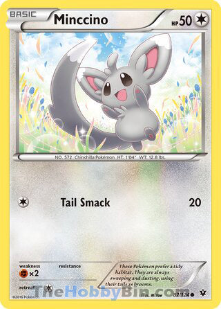 Minccino #87/124 Common - Fates Collide Pokemon card