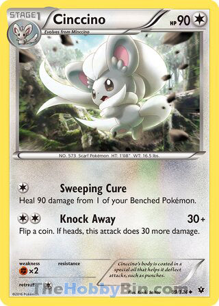 Cinccino #89/124 Uncommon - Fates Collide Pokemon card