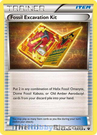 Fossil Excavation Kit #101/124 Uncommon - Fates Collide Pokemon card