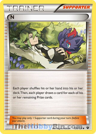 N #105/124 Uncommon - Fates Collide Pokemon card