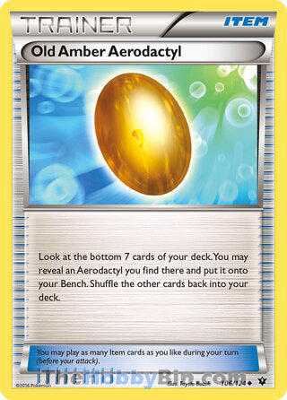 Old Amber Aerodactyl #106/124 Uncommon - Fates Collide Pokemon card