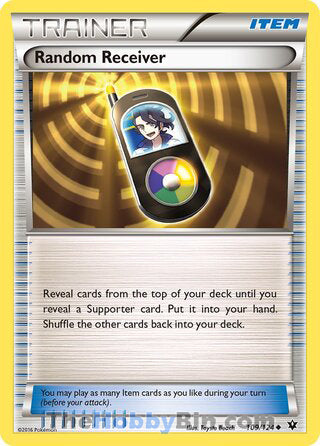Random Receiver #109/124 Uncommon - Fates Collide Pokemon card