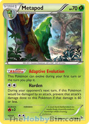 0002 Metapod Uncommon Flashfire