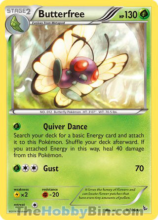 Butterfree Flashfire Rare #3/106