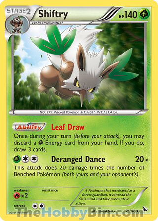Shiftry #7/106 Holo Rare - Flashfire Pokemon card