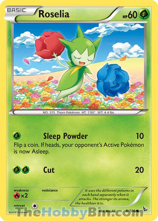 Roselia #8/106 Common - Flashfire Pokemon card