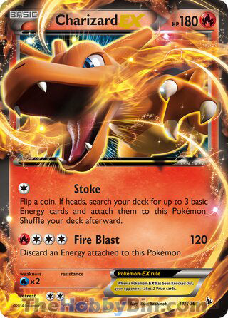 Charizard EX #11/106 Ultra Rare - Flashfire Pokemon card