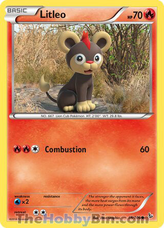Litleo #18/106 Common - Flashfire Pokemon card