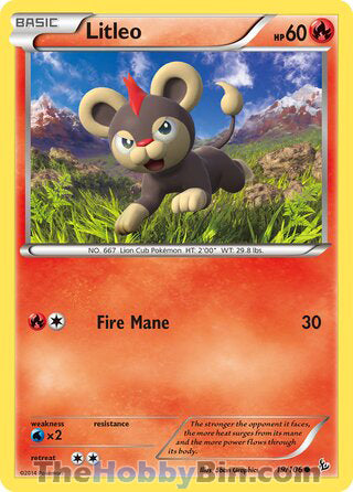 Litleo #19/106 Common - Flashfire Pokemon card