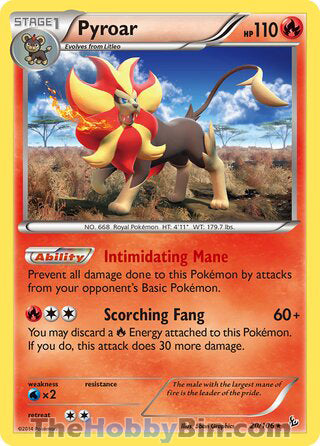 Pyroar Flashfire Holo Rare #20/106