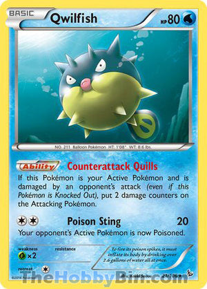 0021 Qwilfish Rare Flashfire