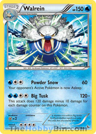 Walrein #26/106 Rare - Flashfire Pokemon card