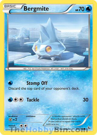 Bergmite #30/106 Common - Flashfire Pokemon card