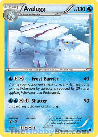Avalugg #31/106 Uncommon - Flashfire Pokemon card