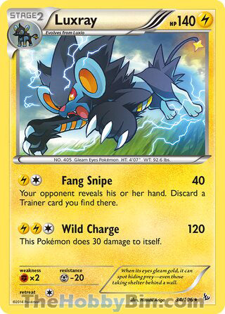 Luxray Flashfire Rare #34/106