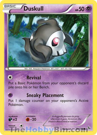 Duskull #38/106 Common - Flashfire Pokemon card