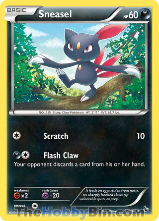 Sneasel #50/106 Uncommon - Flashfire Pokemon card