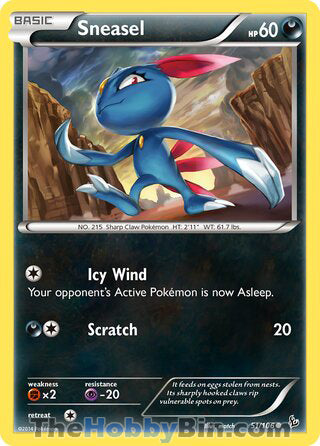 Sneasel #51/106 Common - Flashfire Pokemon card