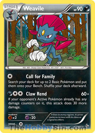 Weavile Flashfire Rare #52/106