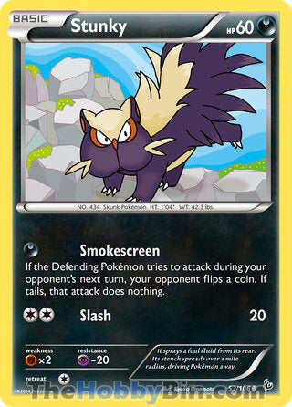 Stunky #53/106 Common - Flashfire Pokemon card