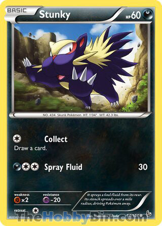 Stunky #54/106 Common - Flashfire Pokemon card