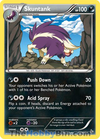 Skuntank #55/106 Rare - Flashfire Pokemon card
