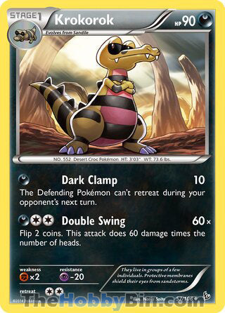 Krokorok #57/106 Uncommon - Flashfire Pokemon card
