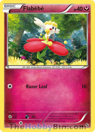 Flabebe #63/106 Common - Flashfire Pokemon card